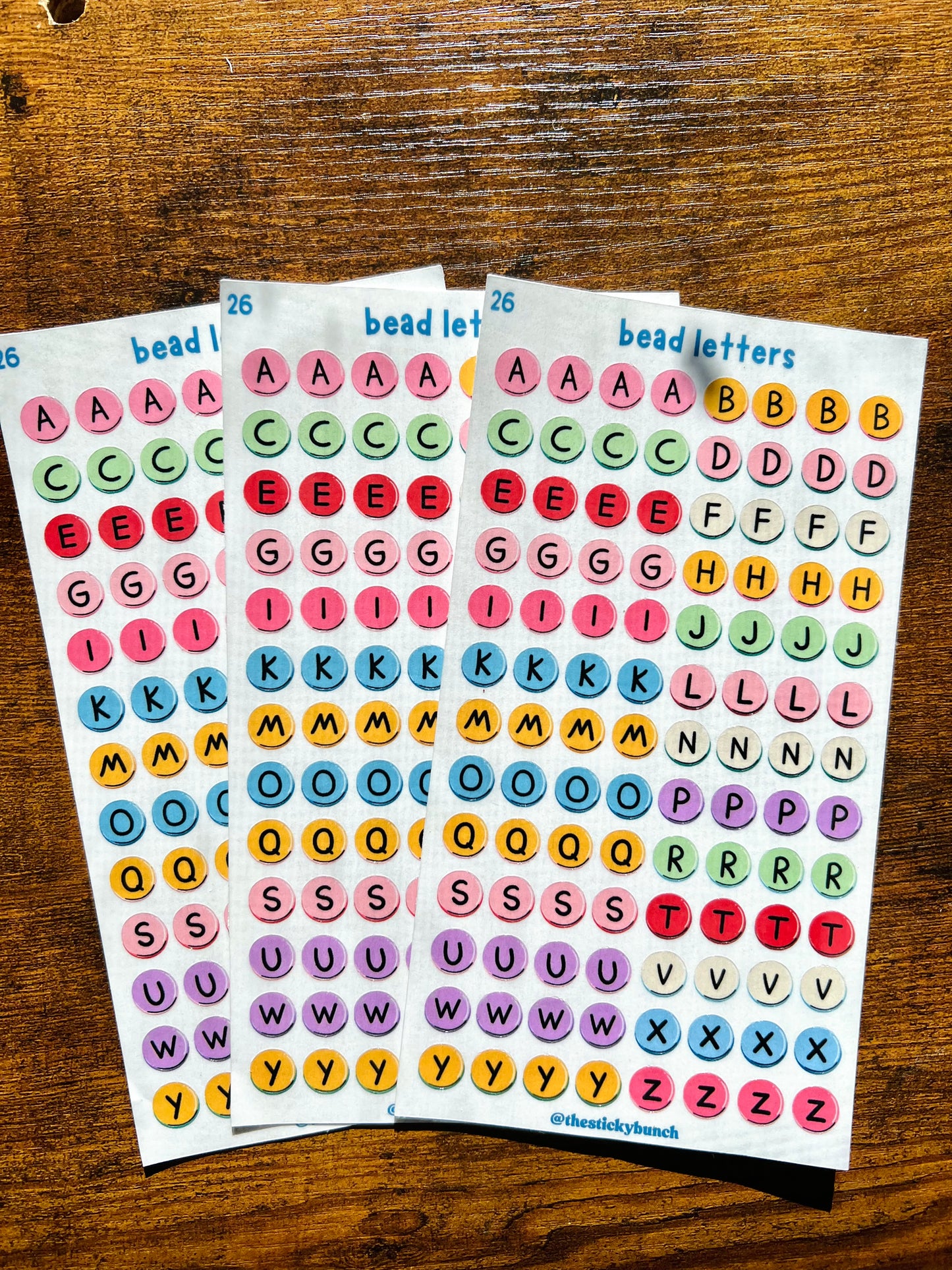 26 - bead letters