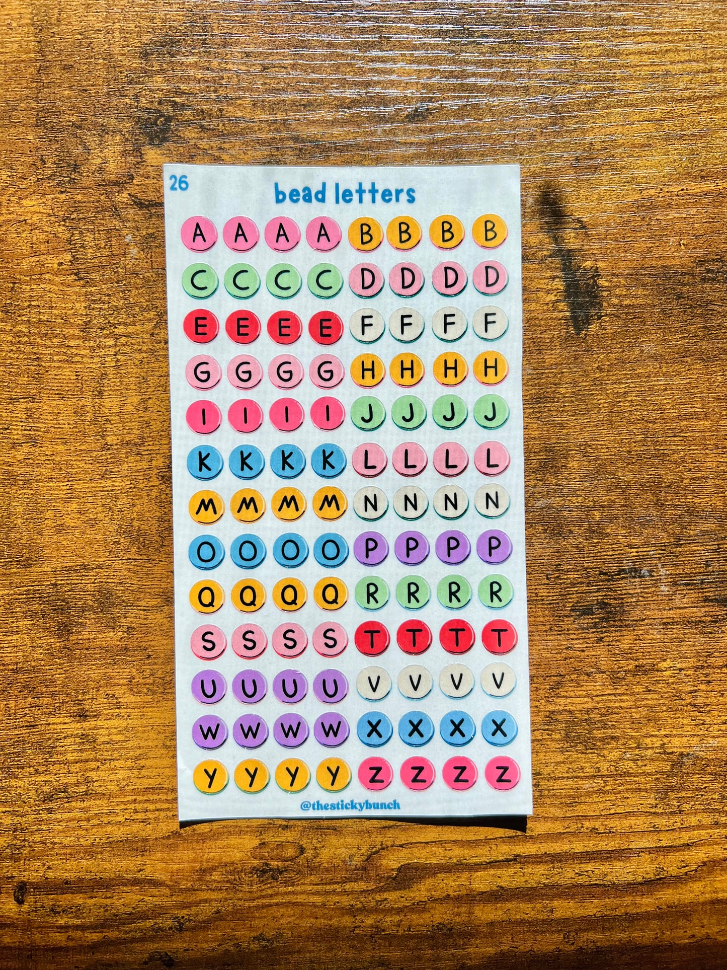 26 - bead letters