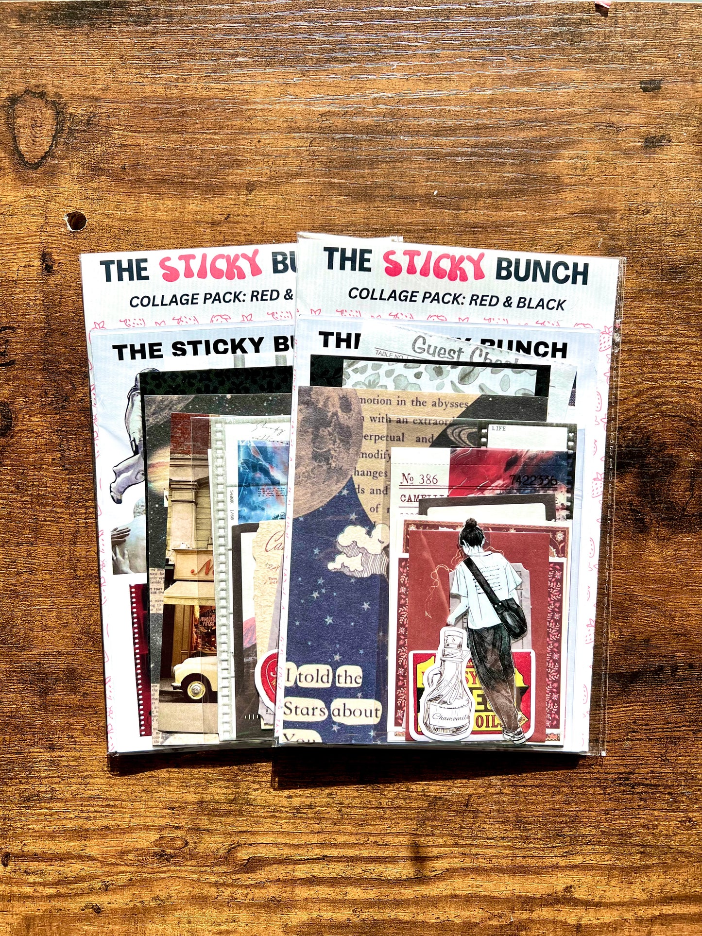 collage pack - red & black