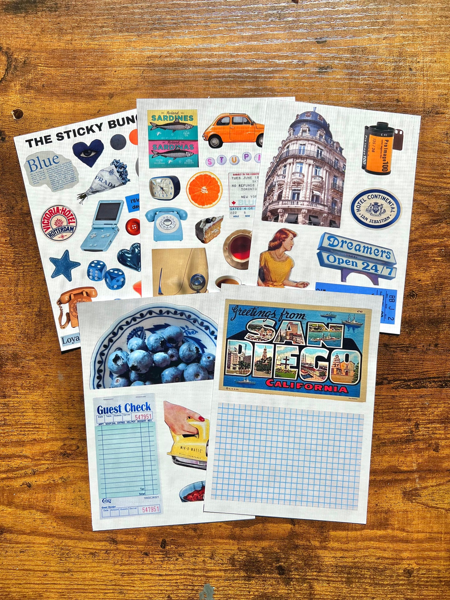 collage pack - blue