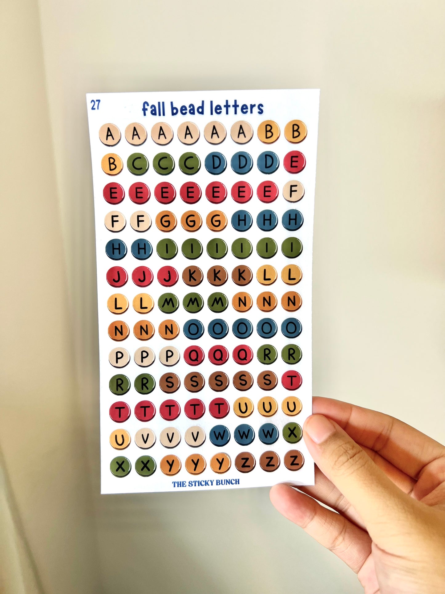 27 - fall bead letters