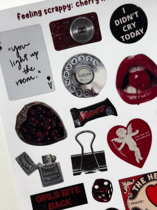 feeling scrappy: cherry noir