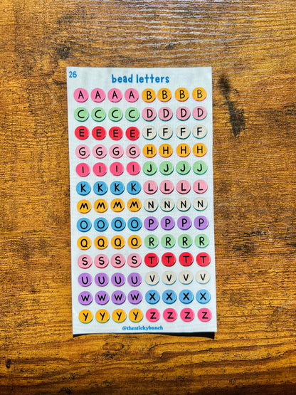 bead letters