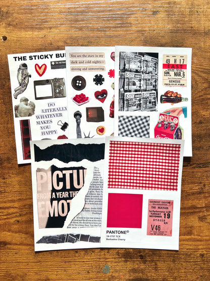 collage pack - red & black