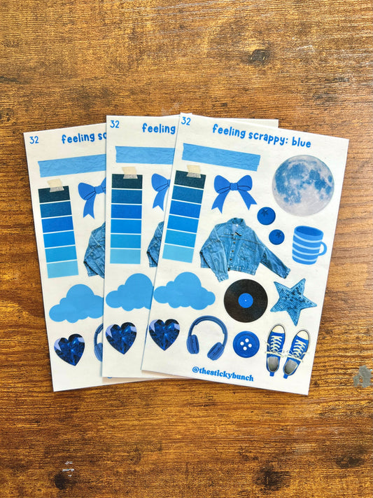 32 - feeling scrappy: blue