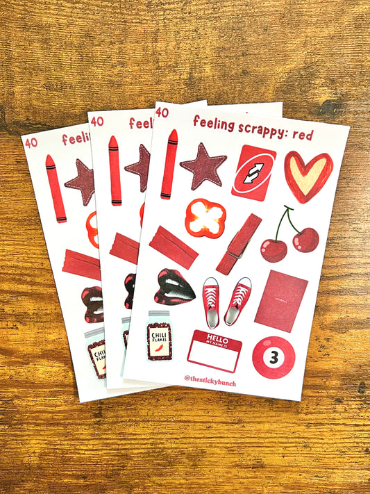 40 - feeling scrappy: red