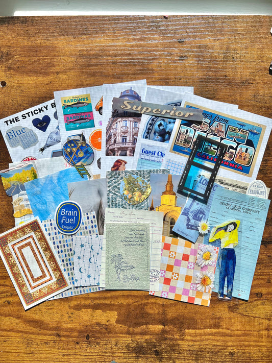 collage pack - blue