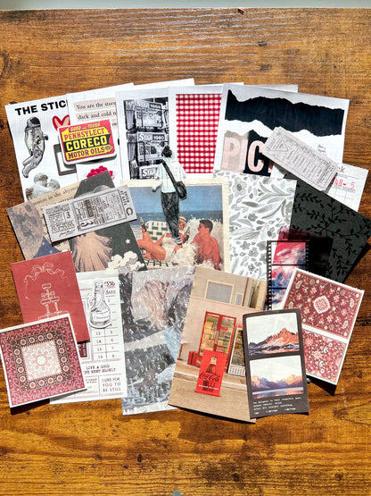 collage pack - red & black